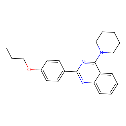 4-(Piperidin-1-yl)-2-(4-propoxyphenyl)quinazoline structure