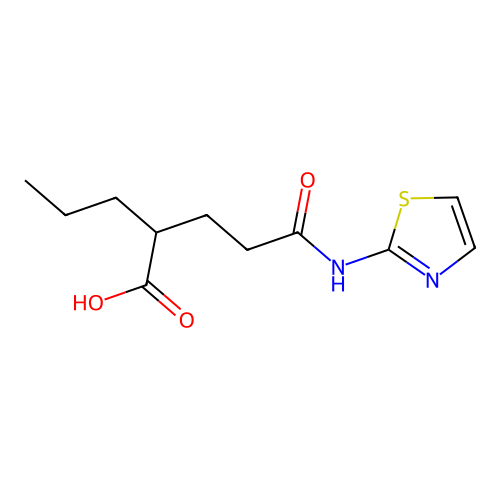 5-Oxo-2-propyl-5-(1,3-thiazol-2-ylamino)pentanoic acid structure