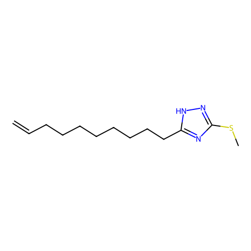 3-(dec-9-en-1-yl)-5-(methylsulfanyl)-1H-1,2,4-triazole structure