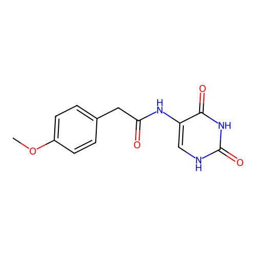 N-(2,4-dioxo-1H-pyrimidin-5-yl)-2-(4-methoxyphenyl)acetamide structure