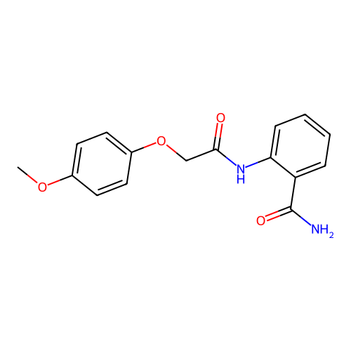2-{[(4-Methoxyphenoxy)acetyl]amino}benzamide structure