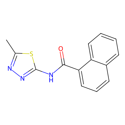 N-(5-methyl-1,3,4-thiadiazol-2-yl)naphthalene-1-carboxamide structure