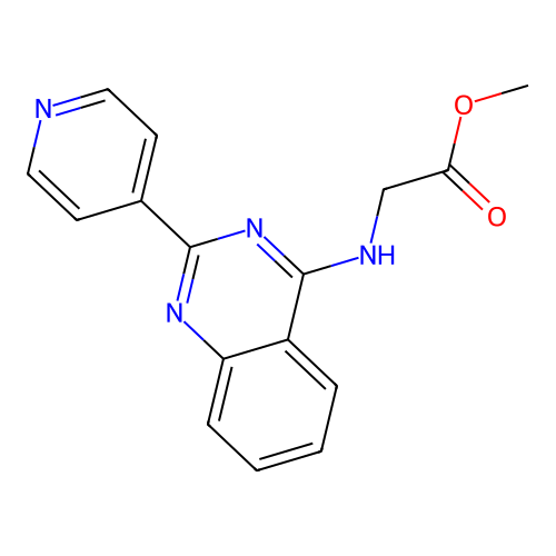 Methyl 2-[(2-pyridin-4-ylquinazolin-4-yl)amino]acetate structure