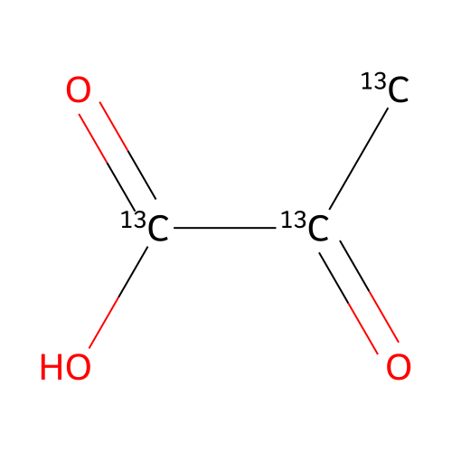 Pyruvic acid-13C3 structure