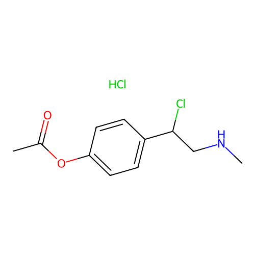 2-(4-Acetoxyphenyl)-2-chloro-N-methylethylamine structure