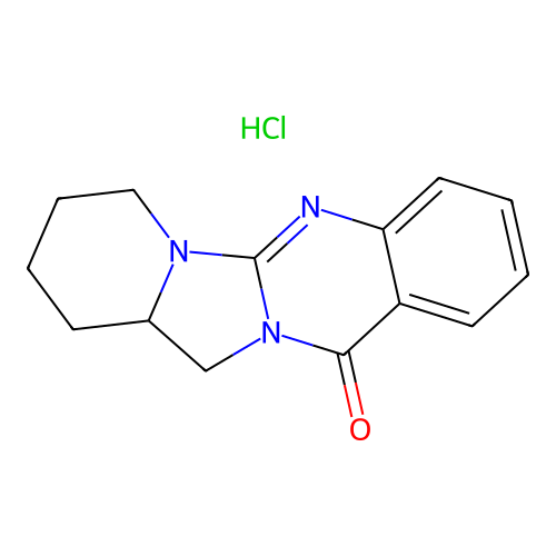 7,8,9,10,10a,11-Hexahydro-13H-pyrido(1',2':3,4)imidazo(2,1-b)quinazolin-13-one hydrochloride structure