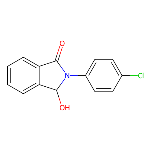 2-(4-chlorophenyl)-3-hydroxy-3H-isoindol-1-one structure