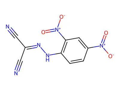 Propanedinitrile, ((2,4-dinitrophenyl)hydrazono)- structure