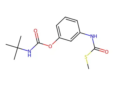 3-{[(Methylsulfanyl)carbonyl]amino}phenyl tert-butylcarbamate structure