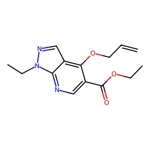 Ethyl 1-ethyl-4-[(prop-2-en-1-yl)oxy]-1H-pyrazolo[3,4-b]pyridine-5-carboxylate structure