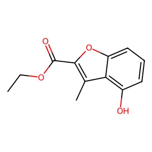 Ethyl 4-hydroxy-3-methyl-1-benzofuran-2-carboxylate structure