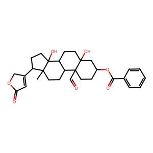 3-(Benzoyloxy)-5,14-dihydroxy-19-oxocard-20(22)-enolide structure