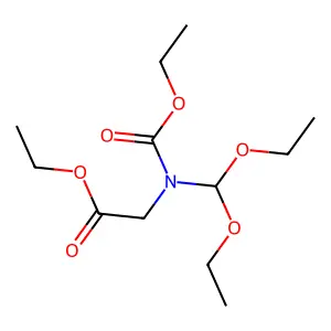 Ethyl N-(diethoxymethyl)-N-(ethoxycarbonyl)glycinate structure