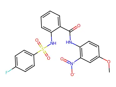 2-(4-fluorobenzenesulfonamido)-N-(4-methoxy-2-nitrophenyl)benzamide structure