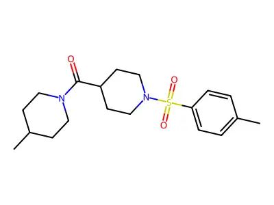 (4-Methylpiperidin-1-yl)(1-tosylpiperidin-4-yl)methanone structure