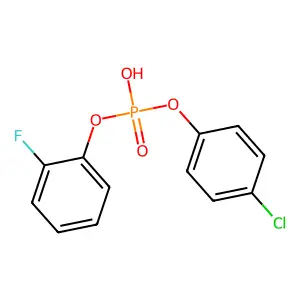 (4-Chlorophenyl) (2-fluorophenyl) hydrogen phosphate structure