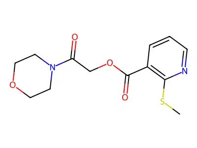 2-Morpholino-2-oxoethyl 2-(methylthio)nicotinate structure