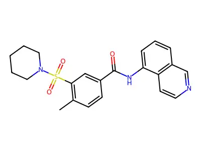 N-(isoquinolin-5-yl)-4-methyl-3-(piperidin-1-ylsulfonyl)benzamide structure