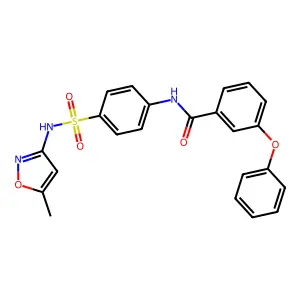 N-{4-[(5-methyl-1,2-oxazol-3-yl)sulfamoyl]phenyl}-3-phenoxybenzamide structure
