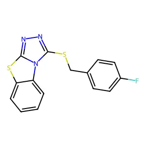 3-[(4-Fluorobenzyl)sulfanyl][1,2,4]triazolo[3,4-b][1,3]benzothiazole structure