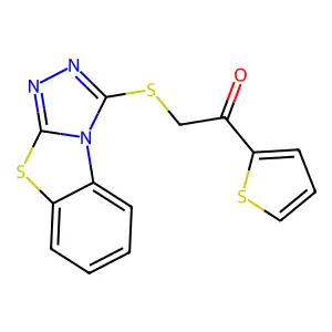 1-(2-Thienyl)-2-([1,2,4]triazolo[3,4-b][1,3]benzothiazol-3-ylsulfanyl)ethanone structure