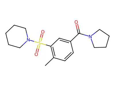 (4-Methyl-3-piperidin-1-ylsulfonylphenyl)-pyrrolidin-1-ylmethanone structure