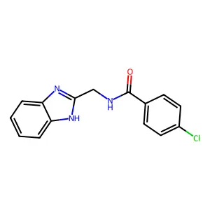 N-(1H-benzimidazol-2-ylmethyl)-4-chlorobenzamide structure