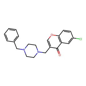 3-[(4-Benzylpiperazin-1-yl)methyl]-6-chlorochromen-4-one structure
