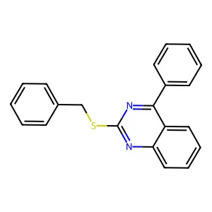 2-(Benzylsulfanyl)-4-phenylquinazoline structure