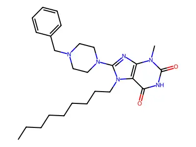 8-(4-Benzylpiperazin-1-yl)-3-methyl-7-nonylpurine-2,6-dione structure