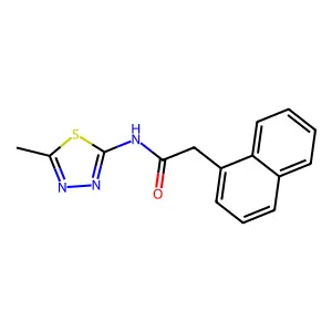 N-(5-methyl-1,3,4-thiadiazol-2-yl)-2-(1-naphthyl)acetamide structure