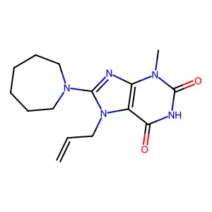 7-Allyl-8-azepan-1-yl-3-methyl-3,7-dihydro-purine-2,6-dione structure