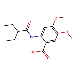 2-(2-Ethylbutanamido)-4,5-dimethoxybenzoic acid structure