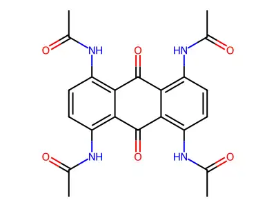 N-(4,5,8-triacetamido-9,10-dioxoanthracen-1-yl)acetamide structure
