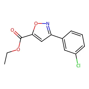 Ethyl 3-(3-chlorophenyl)-1,2-oxazole-5-carboxylate structure