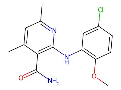 2-(5-Chloro-2-methoxy-phenylamino)-4,6-dimethyl-nicotinamide structure