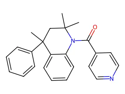 pyridin-4-yl-(2,2,4-trimethyl-4-phenyl-3H-quinolin-1-yl)methanone structure