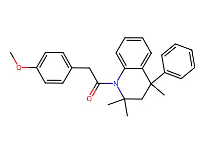 2-(4-methoxyphenyl)-1-(2,2,4-trimethyl-4-phenyl-3,4-dihydroquinolin-1(2H)-yl)ethanone structure