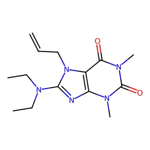 8-(Diethylamino)-1,3-dimethyl-7-prop-2-enylpurine-2,6-dione structure