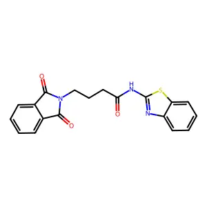 N-(1,3-benzothiazol-2-yl)-4-(1,3-dioxoisoindol-2-yl)butanamide structure