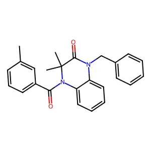 1-Benzyl-3,3-dimethyl-4-(3-methylbenzoyl)quinoxalin-2-one structure