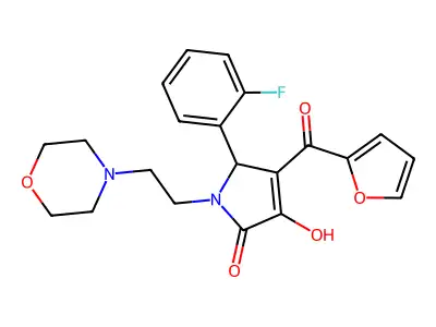 5-(2-F-PH)-4-(2-Furoyl)-3-HO-1-(2-(4-morpholinyl)ET)-1,5-dihydro-2H-pyrrol-2-one structure