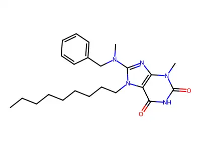 8-[Benzyl(methyl)amino]-3-methyl-7-nonylpurine-2,6-dione structure