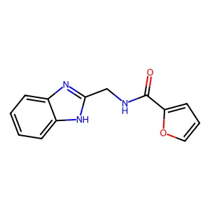 N-[(1H-1,3-benzodiazol-2-yl)methyl]furan-2-carboxamide structure
