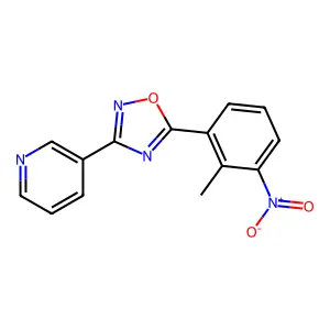 5-(2-Methyl-3-nitrophenyl)-3-pyridin-3-yl-1,2,4-oxadiazole structure