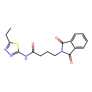 4-(1,3-dioxoisoindol-2-yl)-N-(5-ethyl-1,3,4-thiadiazol-2-yl)butanamide structure