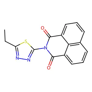 2-(5-ethyl-1,3,4-thiadiazol-2-yl)-1H-benzo[de]isoquinoline-1,3(2H)-dione structure