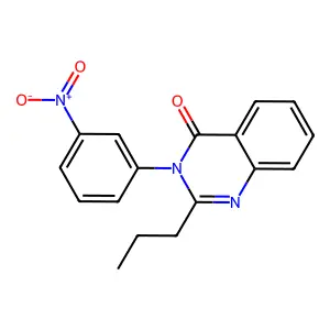 3-(3-Nitrophenyl)-2-propylquinazolin-4-one structure