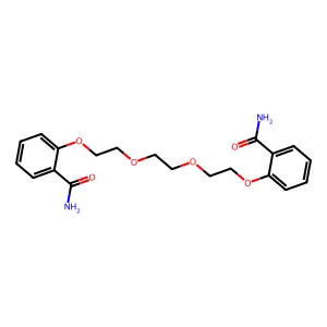 2-[2-[2-[2-(2-Carbamoylphenoxy)ethoxy]ethoxy]ethoxy]benzamide structure