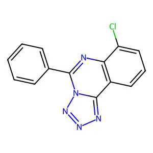 7-Chloro-5-phenyltetrazolo[1,5-c]quinazoline structure